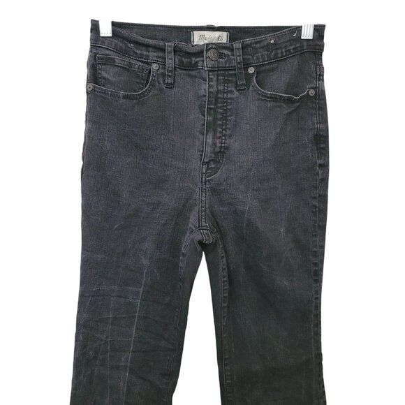 Madewell Skinny Flare Jeans in Black Frost Wash Womens Size 28 - Picture 3 of 8